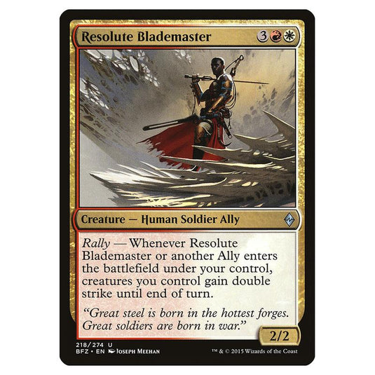 Magic The Gathering - Battle For Zendikar - Resolute Blademaster - 218/274