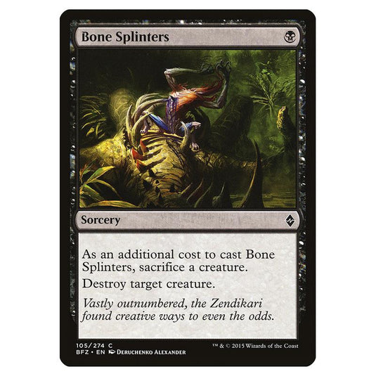 Magic The Gathering - Battle For Zendikar - Bone Splinters - 105/274 (Foil)