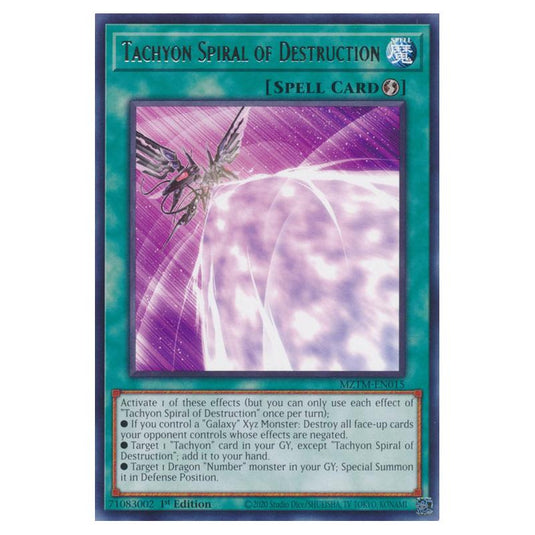 Yu-Gi-Oh! - Maze of the Master - Tachyon Spiral of Destruction (Rare) MZTM-EN015