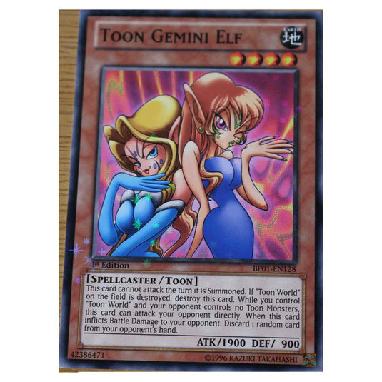 Yu-Gi-Oh! - Battle Pack - Epic Dawn - Toon Gemini Elf (Starfoil Rare) BP01-EN128