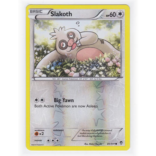 Pokemon - XY Furious Fists - (Reverse Holo) - Slakoth - 81/111