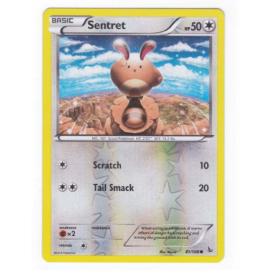 Pokemon - XY - Flashfire - (Reverse Holo) Sentret - 81/106