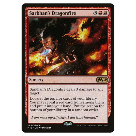 Magic the Gathering - Core Set 2019 - Sarkhan\\'s Dragonfire - 298/280