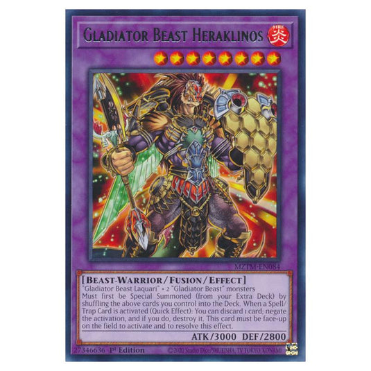 Yu-Gi-Oh! - Maze of the Master - Gladiator Beast Heraklinos (Rare) MZTM-EN084