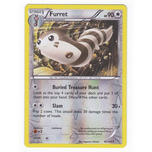 Pokemon - XY - Flashfire - (Reverse Holo) Furret - 82/106