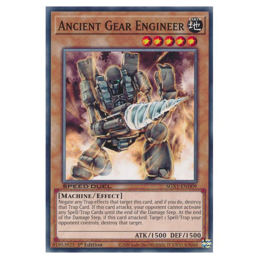 Yu-Gi-Oh! - Speed Duel GX - Duel Academy Box - Ancient Gear Engineer (Common) SGX1-END09