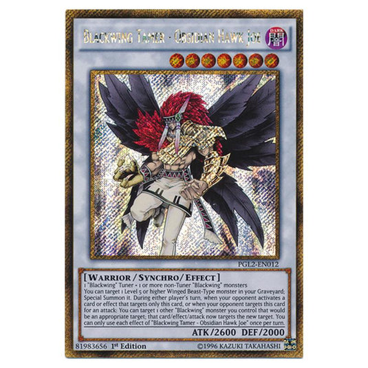 Yu-Gi-Oh! - Premium Gold - Return of the Bling - Blackwing Tamer - Obsidian Hawk Joe (Gold Secret Rare) PGL2-EN012