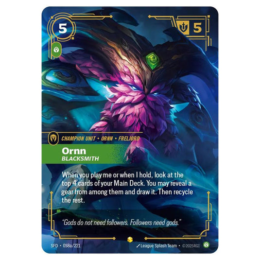 Riftbound: League of Legends TCG - Spiritforged - Ornn - Blacksmith - 058a/221