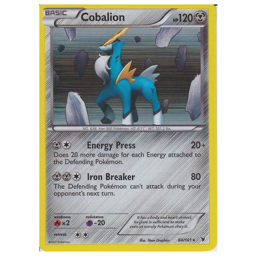 Pokemon - Black & White - Noble Victories - Cobalion 84/101