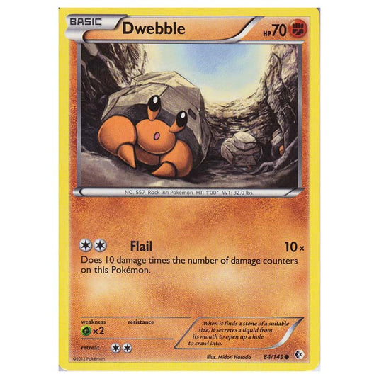 Pokemon - Black & White - Boundaries Crossed - Dwebble 84/149