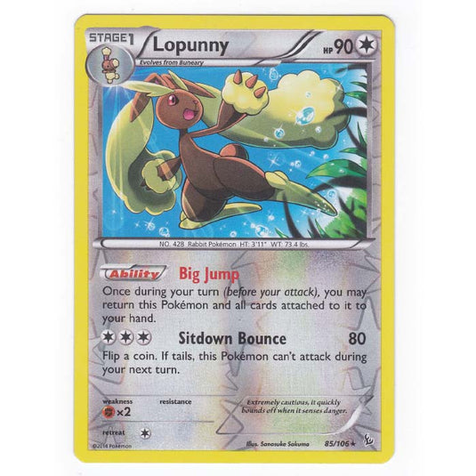 Pokemon - XY - Flashfire - (Reverse Holo) Lopunny - 85/106