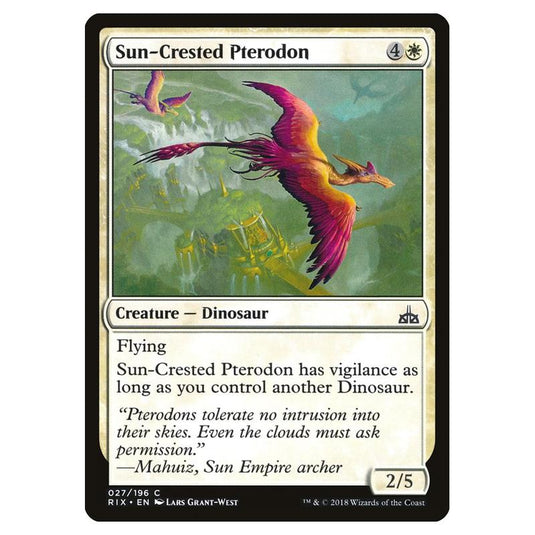 Magic The Gathering - Rivals Of Ixalan - Sun-crested Pterodon - 27/196 (Foil)