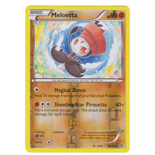 Pokemon - Black & White - Legendary Treasures - (Reverse Holo) Meloetta - 86/113