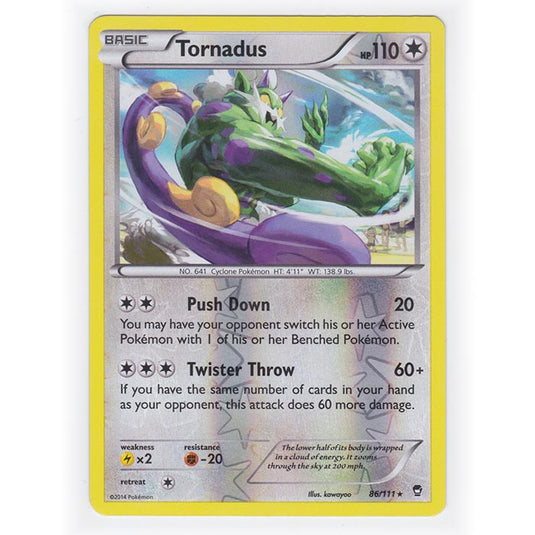 Pokemon - XY Furious Fists - (Reverse Holo) - Tornadus - 86/111