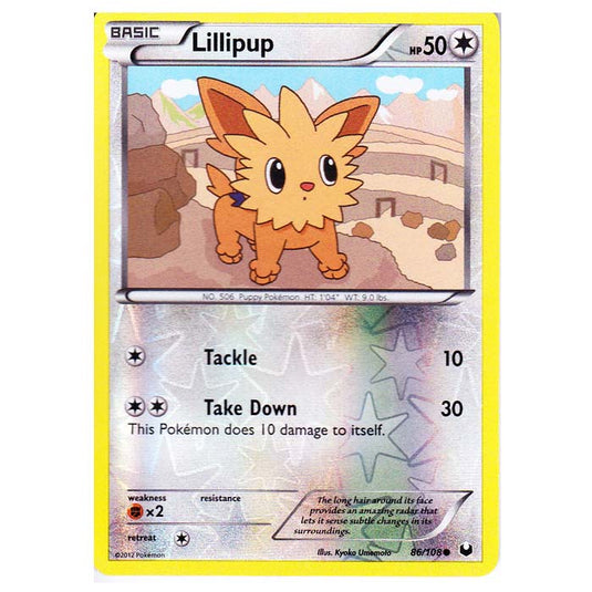 Pokemon - Black & White - Dark Explorers - (Reverse Holo) Lillipup - 86/108