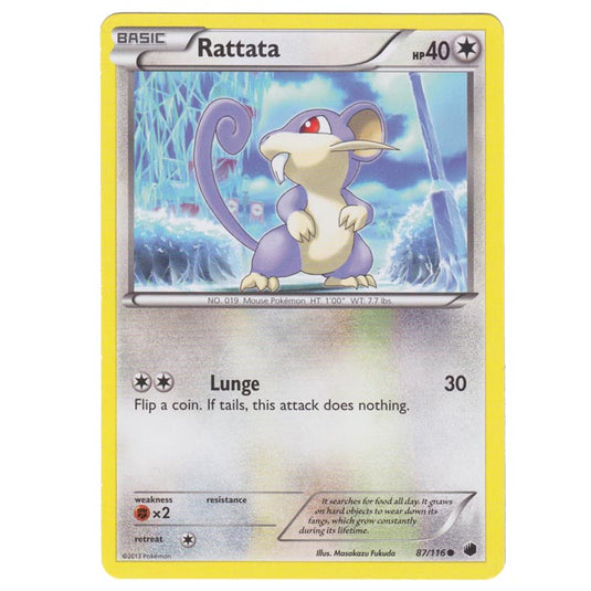 Pokemon - Black & White - Plasma Freeze - Rattata - 87/116