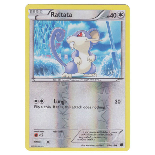 Pokemon - Black & White - Plasma Freeze - (Reverse Holo) Rattata - 87/116