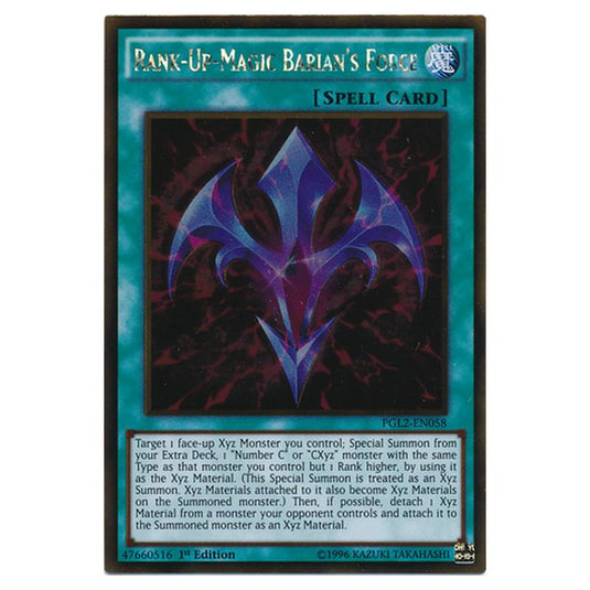 Yu-Gi-Oh! - Premium Gold - Return of the Bling - Rank-Up-Magic Barian's Force (Gold Rare) PGL2-EN058