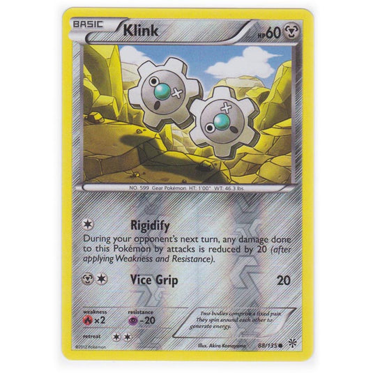 Pokemon - Black & White - Plasma Storm (Reverse Holo) - Klink - 88/135