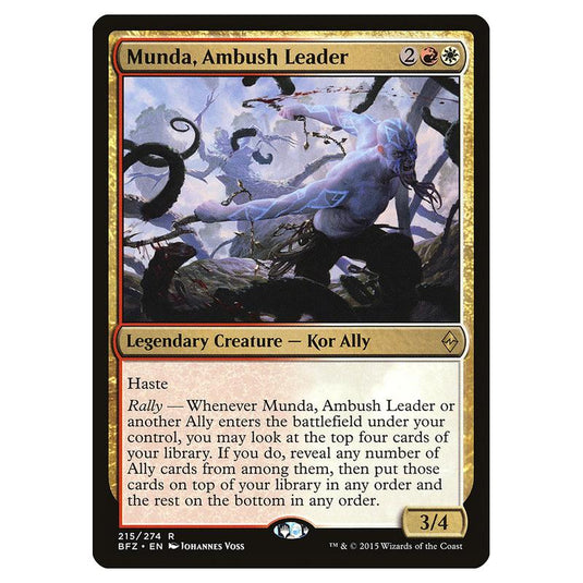 Magic The Gathering - Battle For Zendikar - Munda, Ambush Leader - 215/274