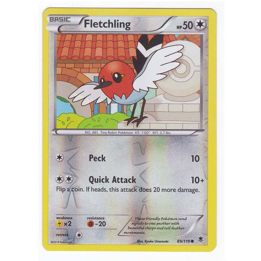 Pokemon - XY Phantom Forces - (Reverse Holo) - Fletchling - 89/119