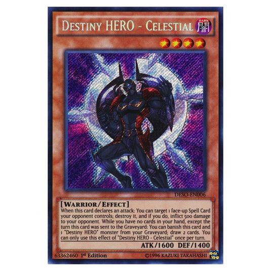 Yu-Gi-Oh! - Destiny Soldiers - Destiny HERO - Celestial (Secret Rare) DESO-EN006