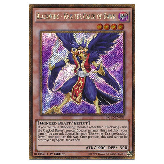 Yu-Gi-Oh! - Premium Gold - Return of the Bling - Blackwing - Kris the Crack of Dawn (Gold Secret Rare) PGL2-EN006