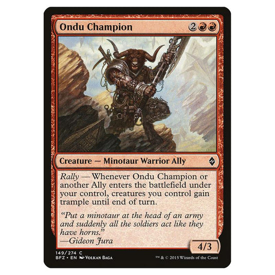 Magic The Gathering - Battle For Zendikar - Ondu Champion - 149/274