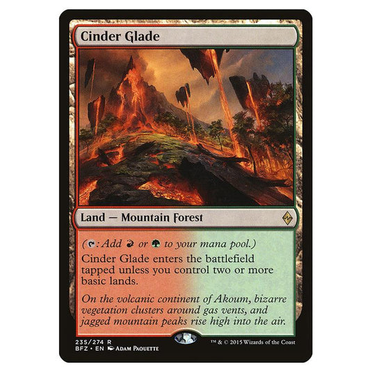 Magic The Gathering - Battle For Zendikar - Cinder Glade - 235/274 (Foil)