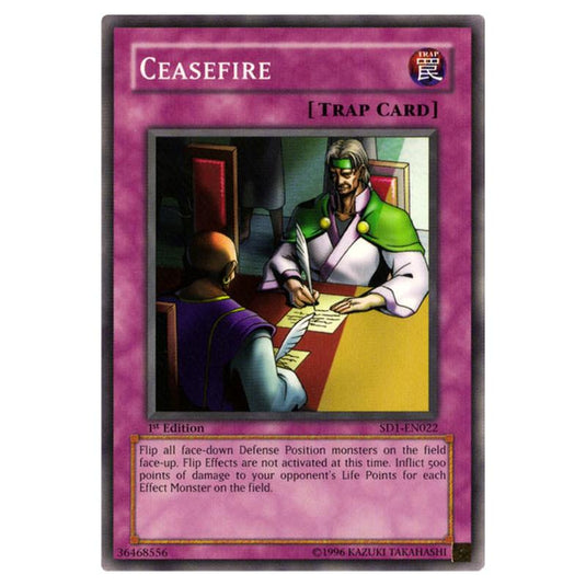 Yu-Gi-Oh! - Structure Deck - Dragon\\'s Roar - Ceasefire (Common) SD1-EN022