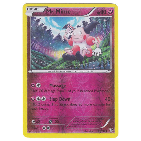 Pokemon - XY Base Set - (Reverse Holo) Mr Mime - 91/146