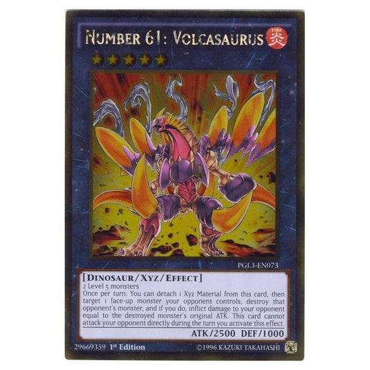 Yu-Gi-Oh! - Premium Gold - Infinite Gold - Number 61: Volcasaurus (Gold Rare) PGL3-EN073