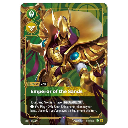 Riftbound: League of Legends TCG - Spiritforged - Azir - Emperor of the Sands - 197/221