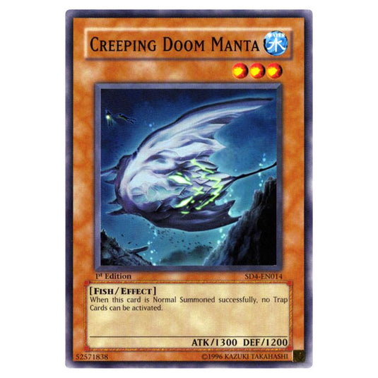 Yu-Gi-Oh! - Structure Deck - Fury from the Deep - Creeping Doom Manta (Common) SD4-EN014