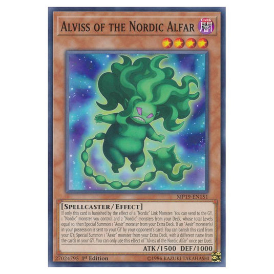 Yu-Gi-Oh! - 2019 Gold Sarcophagus Tin Mega Pack - Alviss of the Nordic Alfar (Common) MP19-EN151