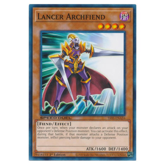 Yu-Gi-Oh! - Speed Duel Starter Decks - Twisted Nightmares - Lancer Archfiend (Common) SS05-ENA16