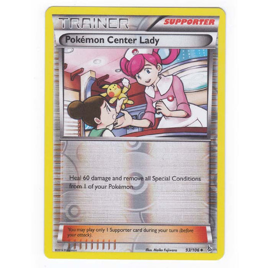 Pokemon - XY - Flashfire - (Reverse Holo) Pokemon Center Lady - 93/106