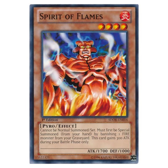 Yu-Gi-Oh! - Onslaught of the Fire Kings Structure Deck - Spirit of Flames (Common) SDOK-EN016