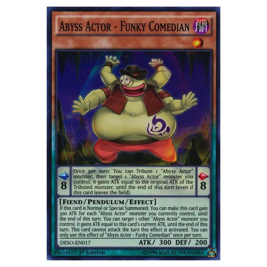 Yu-Gi-Oh! - Destiny Soldiers - Abyss Actor - Funky Comedian (Super Rare) DESO-EN017
