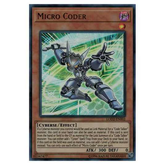 Yu-Gi-Oh! - Yu-Gi-Oh! Legacy of the Duelist - Link Evolution promotional cards - Micro Coder (Ultra Rare) LOD2-EN002