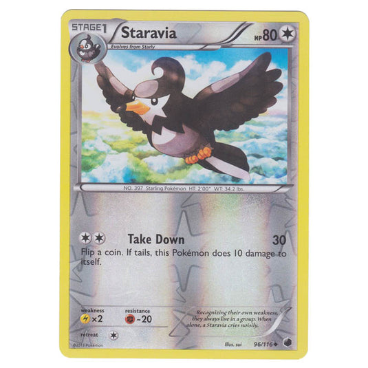 Pokemon - Black & White - Plasma Freeze - (Reverse Holo) Staravia - 96/116