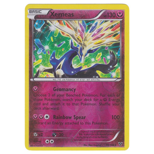 Pokemon - XY Base Set - (Reverse Holo) Xerneas - 96/146