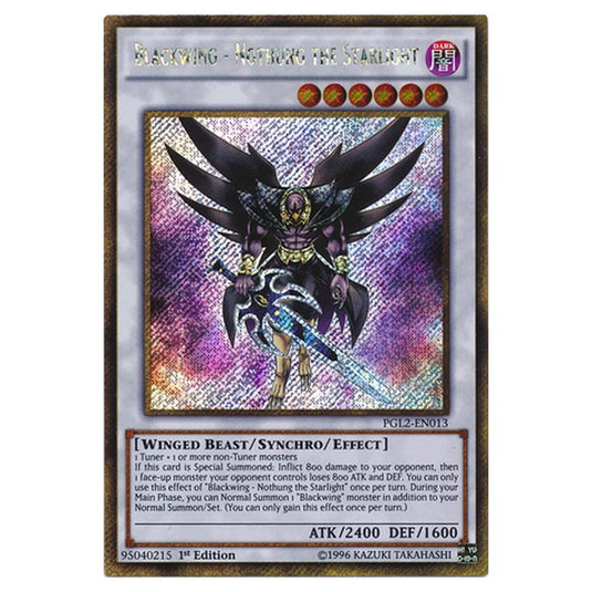 Yu-Gi-Oh! - Premium Gold - Return of the Bling - Blackwing - Nothung the Starlight (Gold Secret Rare) PGL2-EN013