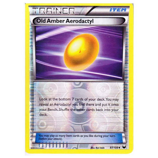 Pokemon - Black & White - Dark Explorers - (Reverse Holo) Old Amber Aerodactyl - 97/108