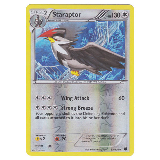Pokemon - Black & White - Plasma Freeze - (Reverse Holo) Staraptor - 97/116