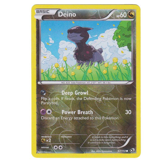 Pokemon - Black & White - Legendary Treasures - (Reverse Holo) Deino - 97/113