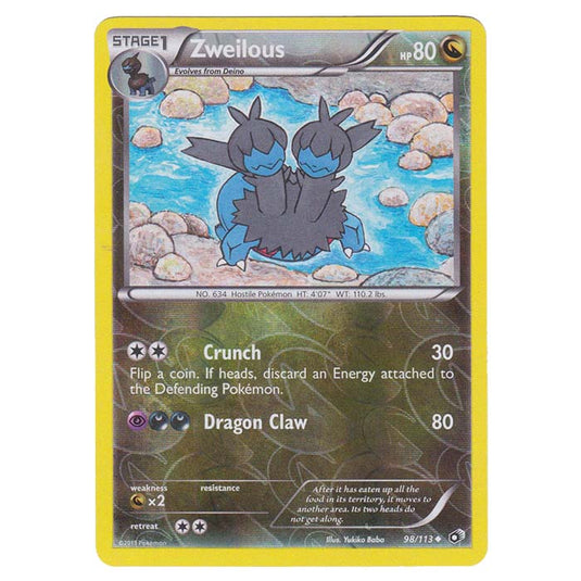 Pokemon - Black & White - Legendary Treasures - (Reverse Holo) Zweilous - 98/113