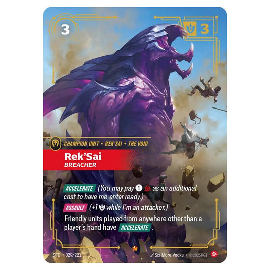 Riftbound: League of Legends TCG - Spiritforged - Rek'Sai - Breacher - 029/221
