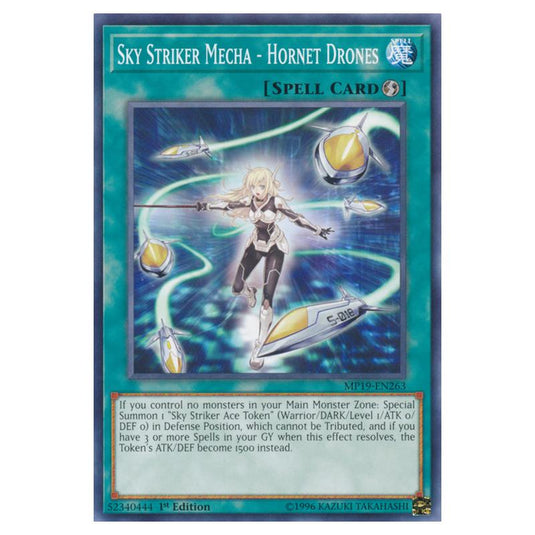 Yu-Gi-Oh! - 2019 Gold Sarcophagus Tin Mega Pack - Sky Striker Mecha - Hornet Drones (Common) MP19-EN263