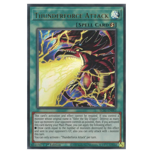 Yu-Gi-Oh! - Egyptian God Deck - Slifer the Sky Dragon - Thunderforce Attack (Ultra Rare) EGS1-EN003